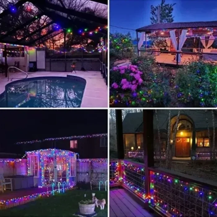 Mey İthalat® 11m 100 LED Solar RGB Işık