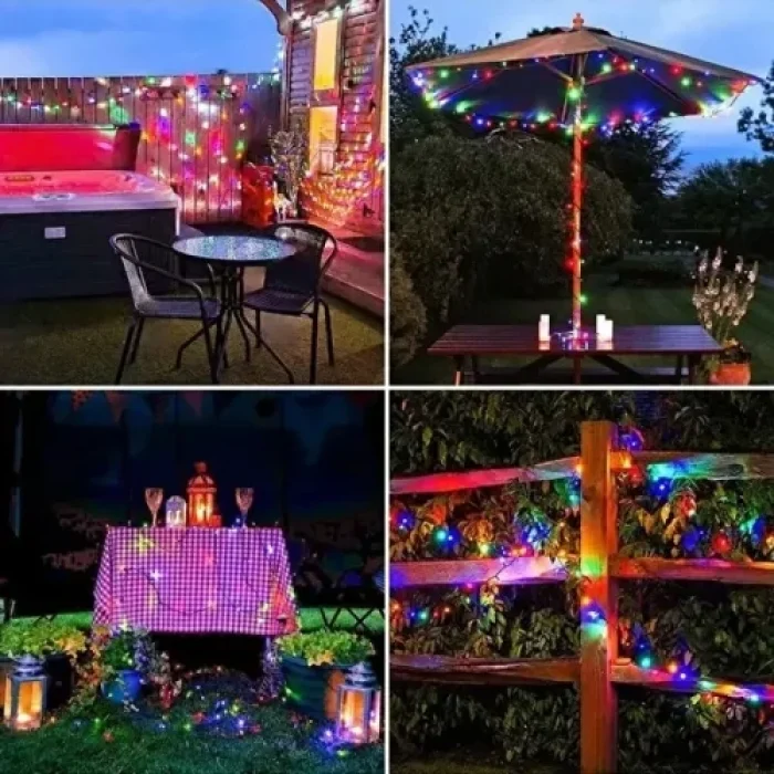 Mey İthalat® 11m 100 LED Solar RGB Işık