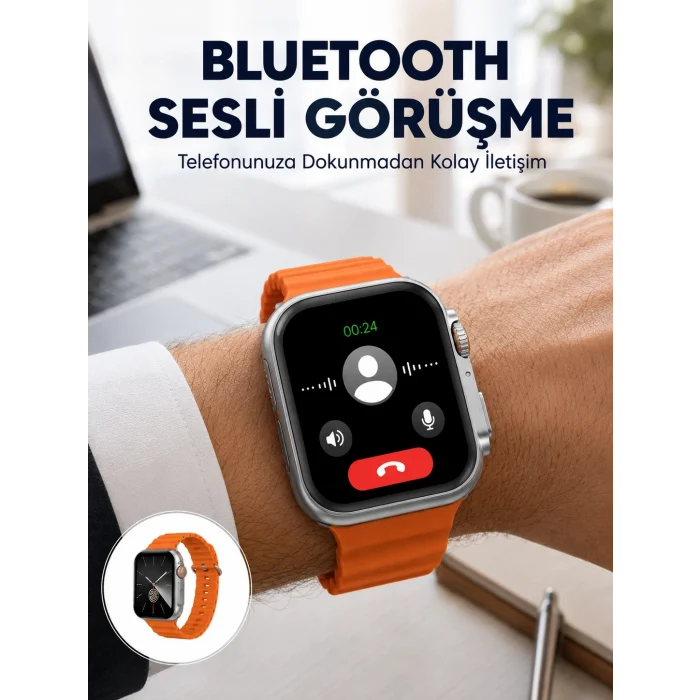 Mey İthalat® 2025 Model Gelişmiş Özellikli Nabız Sensörlü Spor Takibi Yapabilen Titreşimli Saat Yeni Nesil