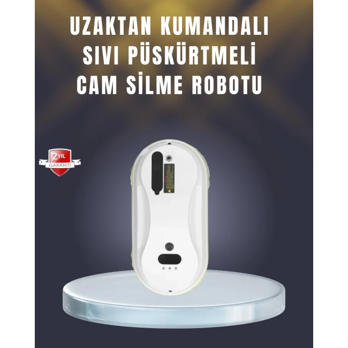 Mey İthalat® 2800 Pa Güçlü Emişli Akıllı Cam Temizleyici Robot