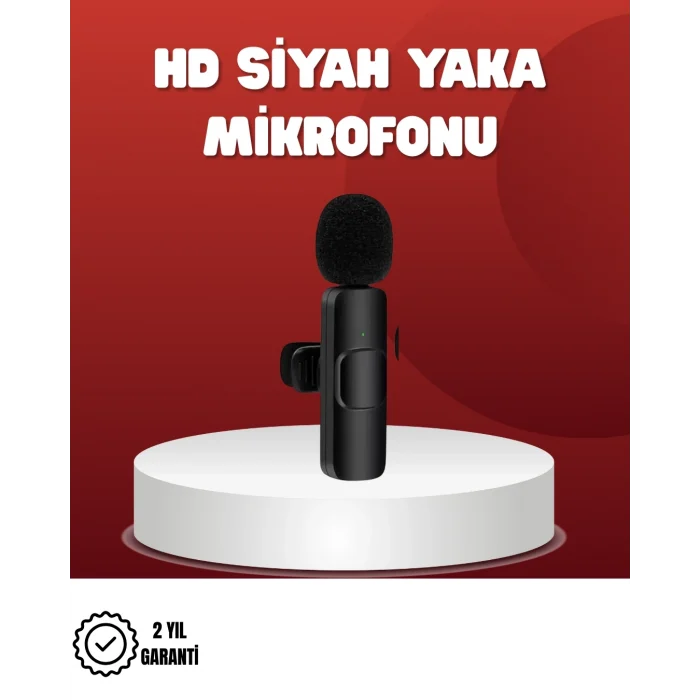 Mey İthalat® 2’li Kablosuz Yaka Mikrofonu iPhone İçin Profesyonel Video Ses