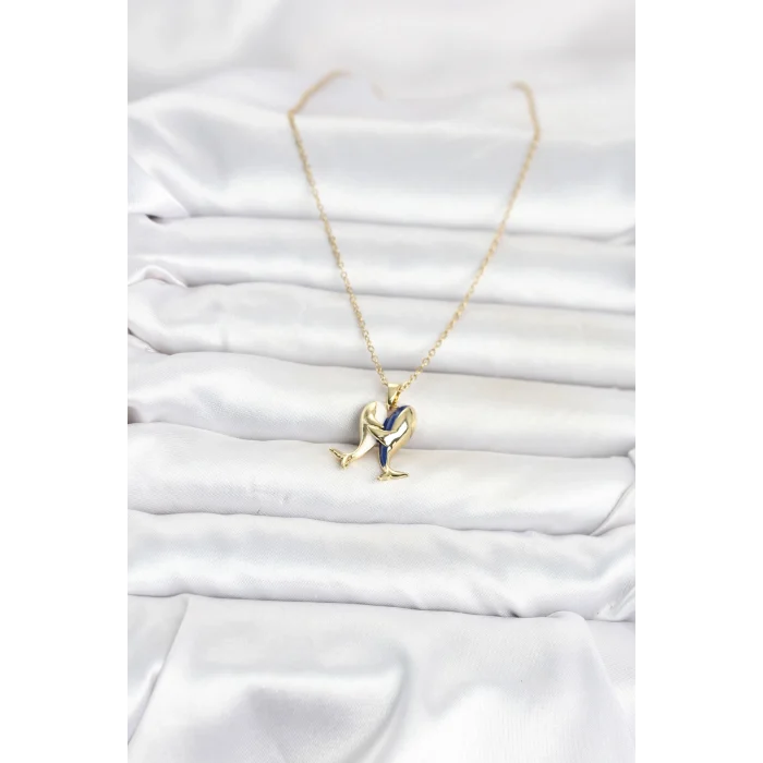 Mey İthalat® 316L Çelik Zincir Gold Renk Dolphin Model Kadın Kolye