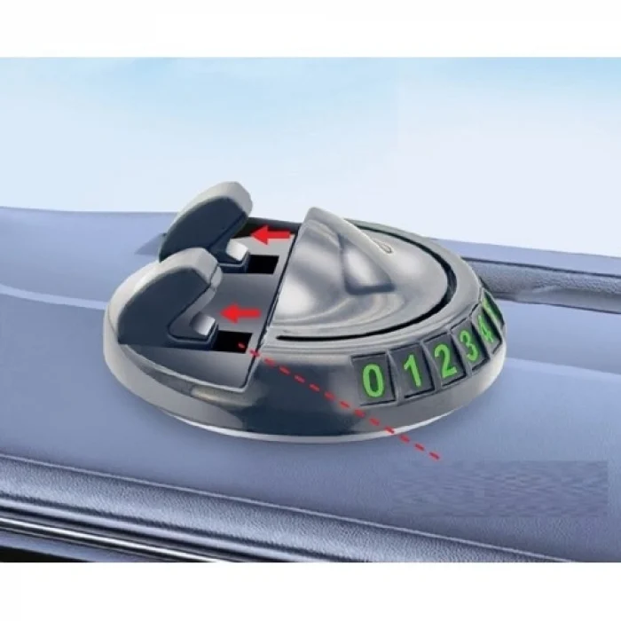 Mey İthalat® 360° Dönebilen Yapışkanlı Numaratörlü Araç Telefon Tutucu