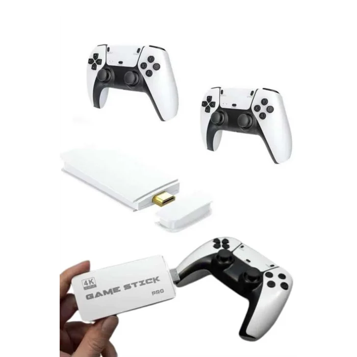 Mey İthalat® 3D 4K 2000 Oyunlu Game Stick Oyun Konsolu Çift Konsol