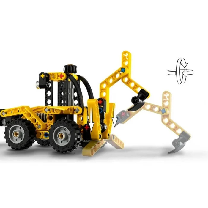 Mey İthalat® 42197   Technic Kazıcı Yükleyici 104 parça +7 yaş