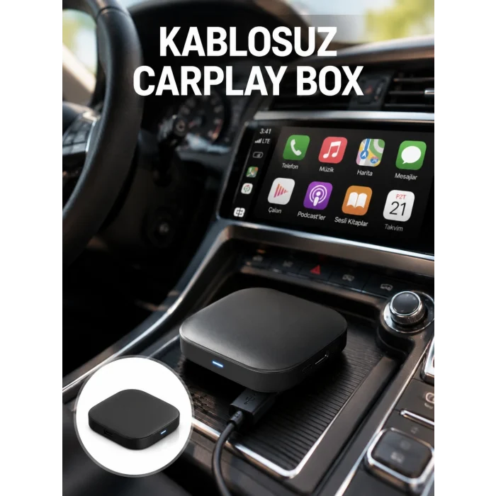 Mey İthalat® 5.8GHz WiFi Destekli Kablosuz Android Auto Dönüştürücü Yeni Nesil