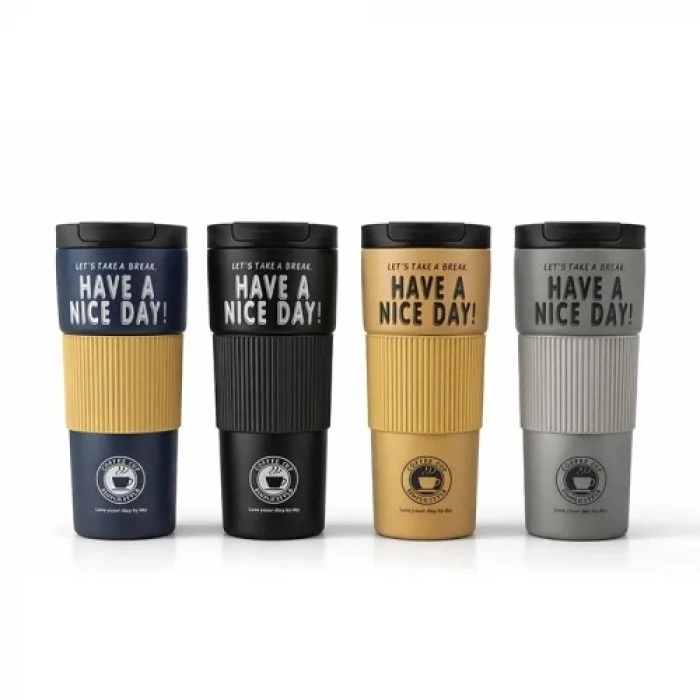 Mey İthalat® 600 ml Paslanmaz Çelik Termos Mug Bardak