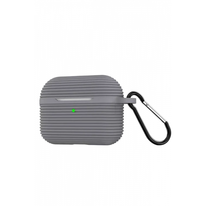 Mey İthalat®   Airpods Pro 3 (3.nesil) Raven Silikon Kılıf - Gri