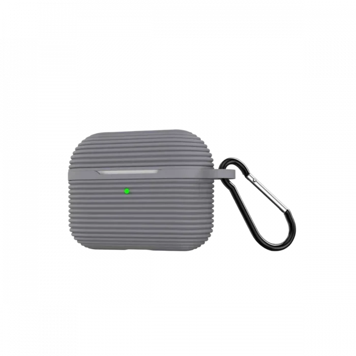 Mey İthalat®   Airpods Pro 3 (3.nesil) Raven Silikon Kılıf - Gri