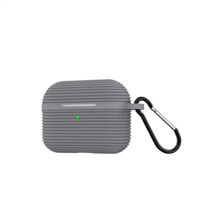 Mey İthalat®   Airpods Pro 3 (3.nesil) Raven Silikon Kılıf - Gri