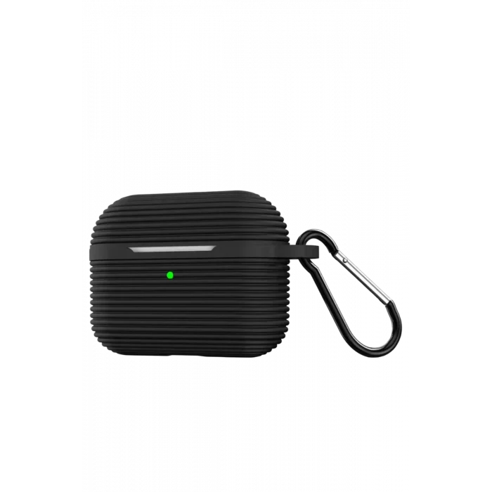Mey İthalat®   Airpods Pro 3 (3.nesil) Raven Silikon Kılıf - Siyah