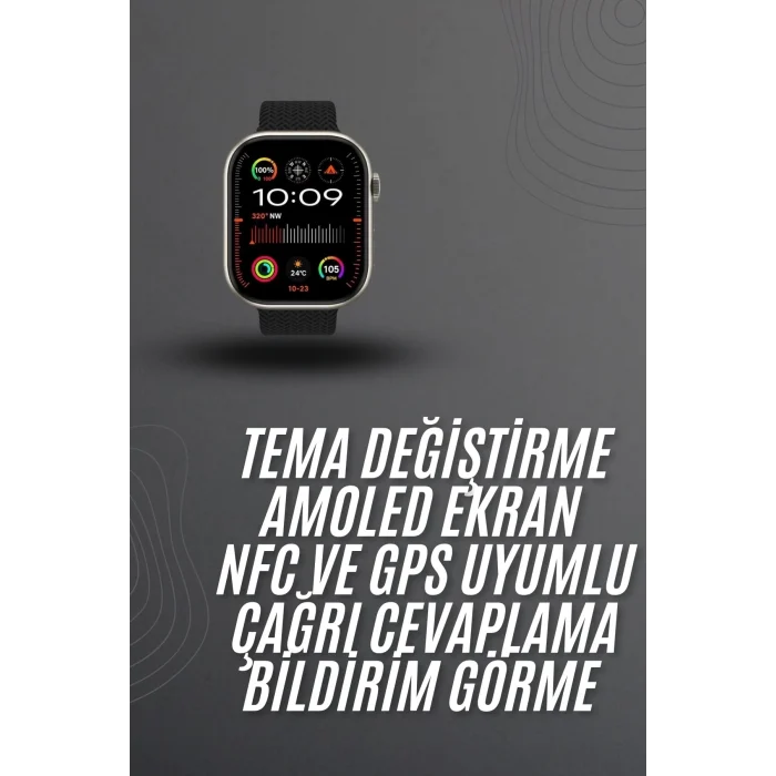 Mey İthalat® Akıllı saat 2.02 inch Nabız Ölçer Arama Konuşma Müzik Dinleme