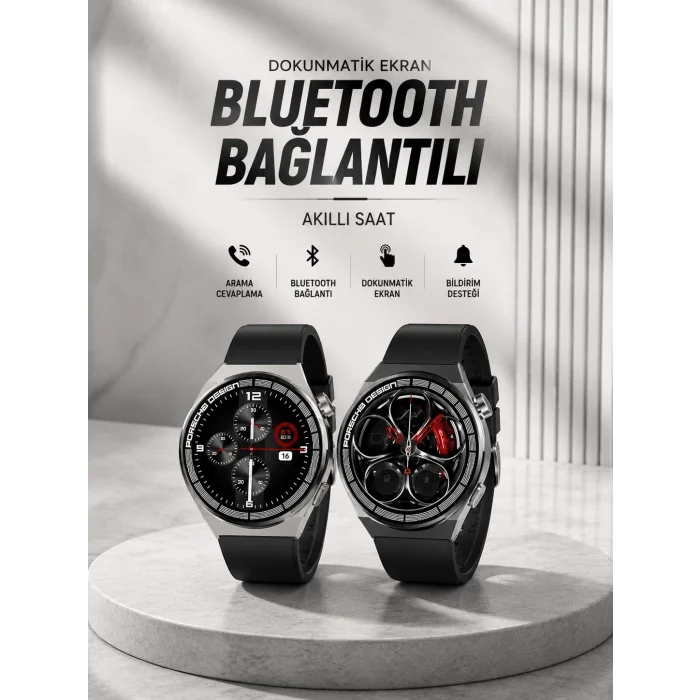 Mey İthalat® Akıllı Saat Dokunmatik Ekran Sesli Görüşme ve Bildirim Görme Sağlık Takibİ