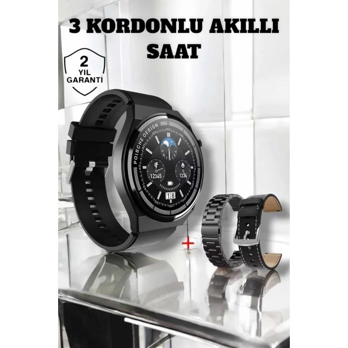 Mey İthalat® Akıllı Saat Uyku Ve Sağlık Takibi Bildirim Görme Arama Cevaplama