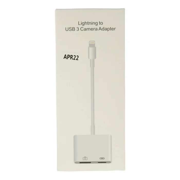Mey İthalat®  APR22 Iphone Otg 2in1 - Beyaz
