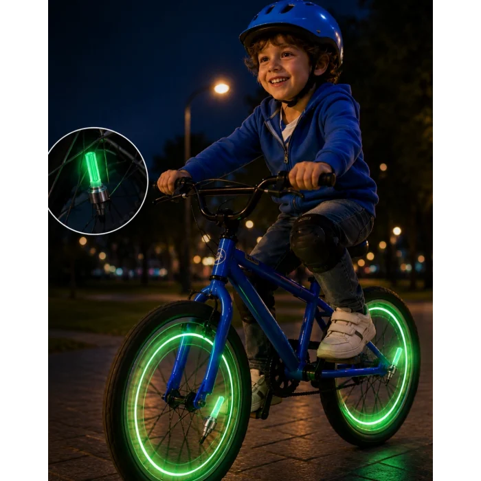 Mey İthalat® Araç Sibop LED Işığı 2li Set Bisiklet Motosiklet Jant Lambası