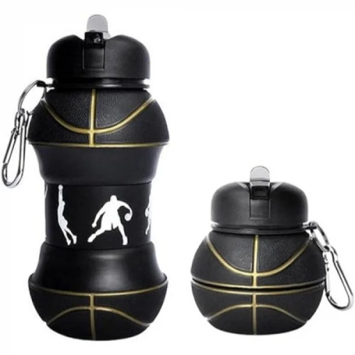Mey İthalat® Basketbol Topu Tasarımlı Akordiyon Su Şişesi