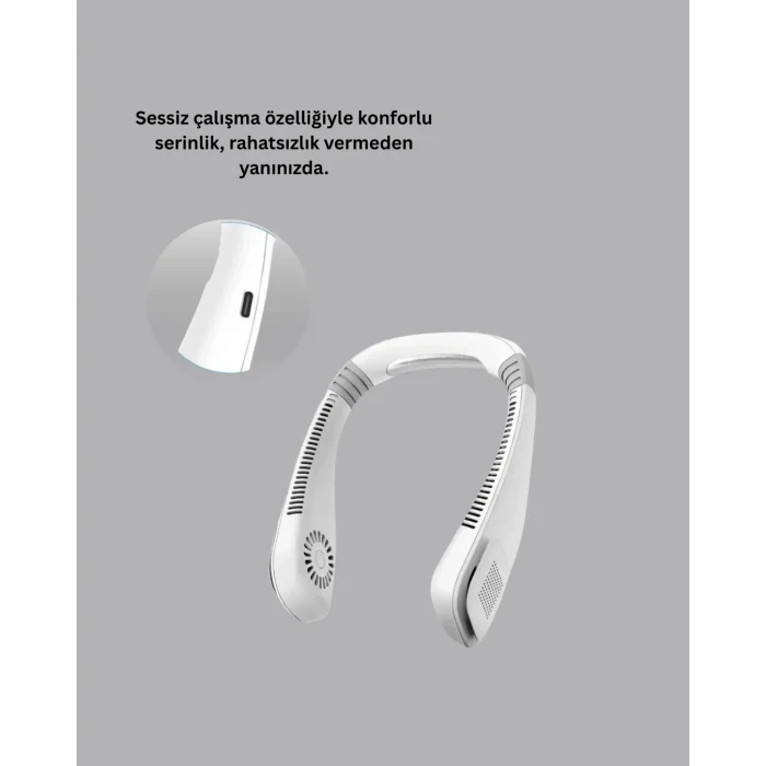 Mey İthalat® Bıçaksız Güvenli Tasarımlı Sessiz Boyun Fanı