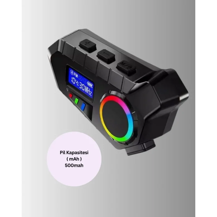 Mey İthalat® Bluetooth 5.4 Kablosuz Hoparlör IP65 Su Geçirmez ve 40 Saat Uzun Pil Ömürlü