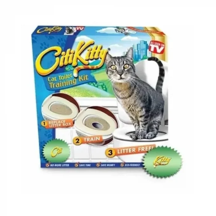 Mey İthalat® CitiKitty Klozet Kedi Tuvaleti Eğitim Seti