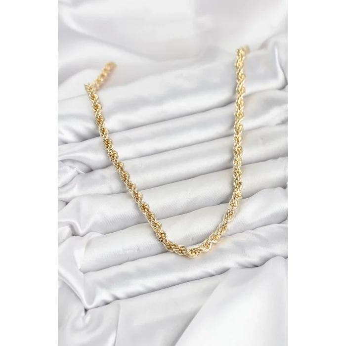 Mey İthalat® CM Burgu Model Gold Renk Pirinç 60 cm Kadın Kolye