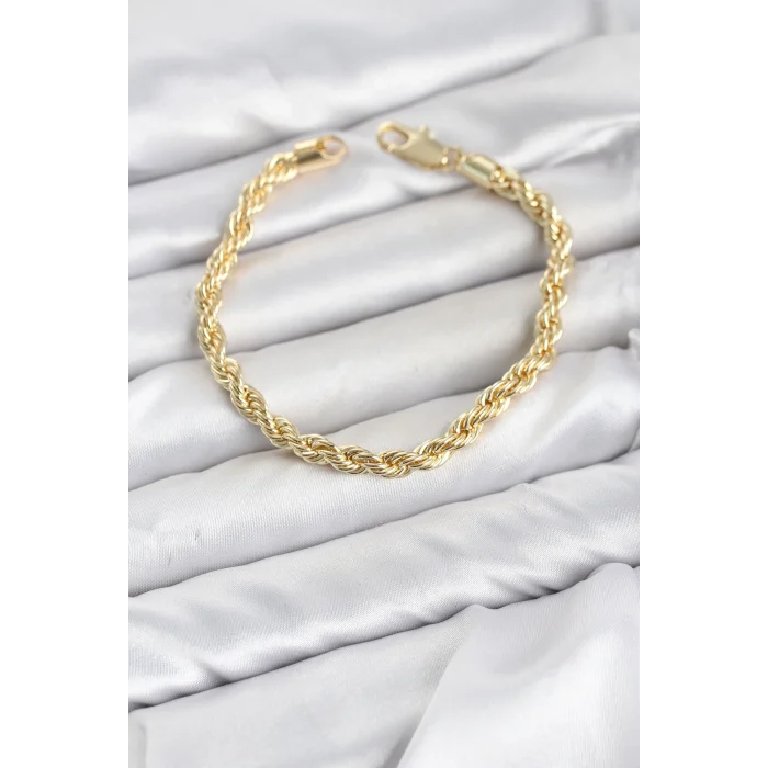 Mey İthalat® CM Burgu Model Gold Renk Pirinç Kadın Bileklik