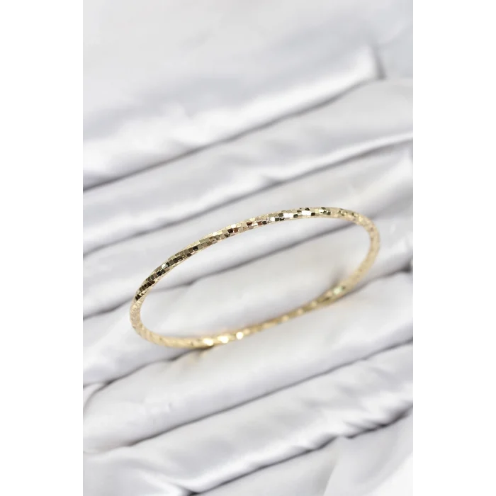 Mey İthalat® CM Gold Renk Lazer Kesim 65 mm Bilezik