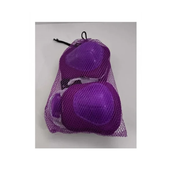 Mey İthalat® Çocuk Koruyucu Set Dizlik Dirseklik Bileklik 6 Parça Paten Scooter Bisiklet Kaykay Koruyucu Mor Renk