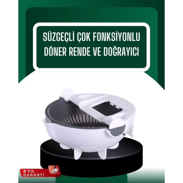 Mey İthalat® Çok Amaçlı Hazneli Sebze Rende Doğrayıcı ve Soyucu