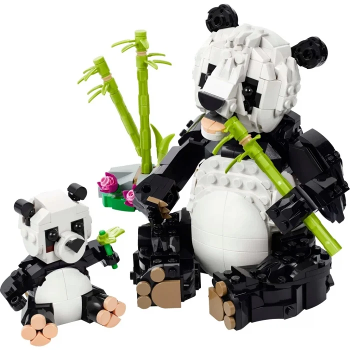 Mey İthalat®   Creator 3ü 1 Arada Vahşi Hayvanlar: Panda Ailesi Oyun Seti 31165