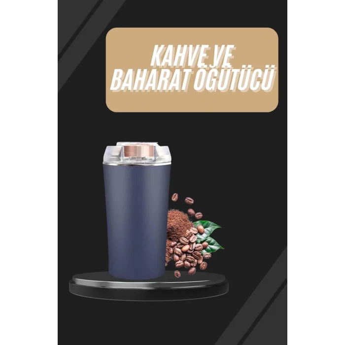 Mey İthalat® Dayanıklı Paslanmaz Çelik Kolay Kullanım Kahve Ve Baharat Öğütücü