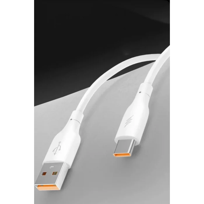 Mey İthalat®  DC65 USB to Type-C 1M 3.0A Hızlı Şarj Kablo - Beyaz