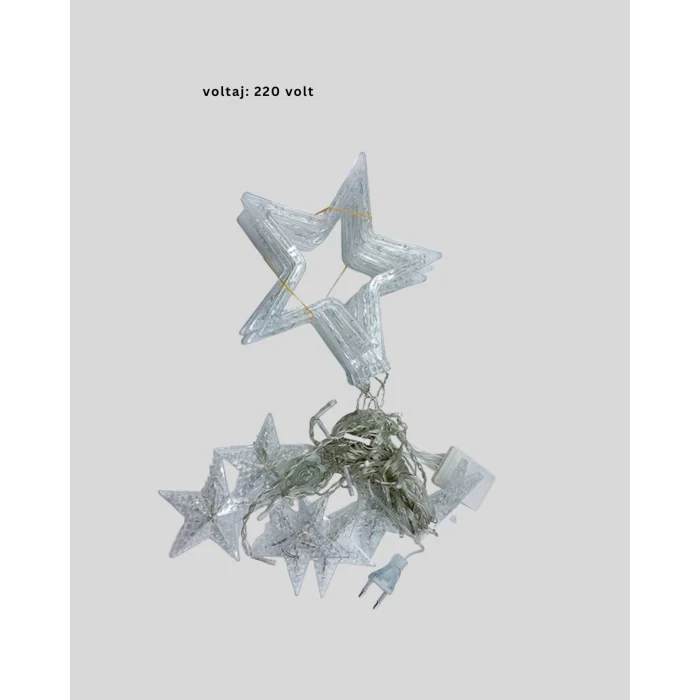 Mey İthalat® Dekoratif Yıldız Peri Led Perde 3x3 Metre Ortam Işığı Yeni Nesil