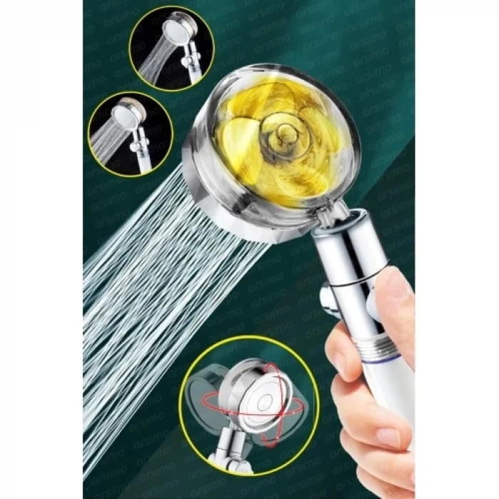Mey İthalat® Duş Başlığı Turbo Pervaneli Serinletici Tasarım