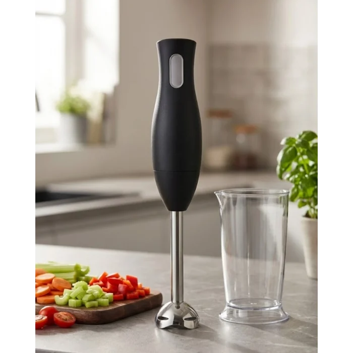 Mey İthalat® El Blenderı Paslanmaz Çelik Metal Ayaklı Ergonomik Tasarımlı Mutfak Blender