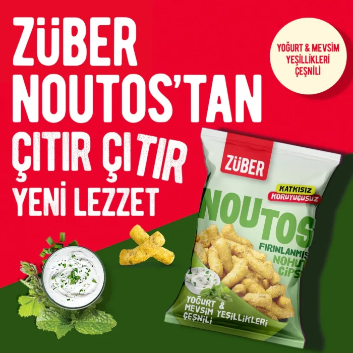 Mey İthalat® Fırın Nohut Cipsi 55 Gr Yoğurt ve Mevsim Yeşillikleri