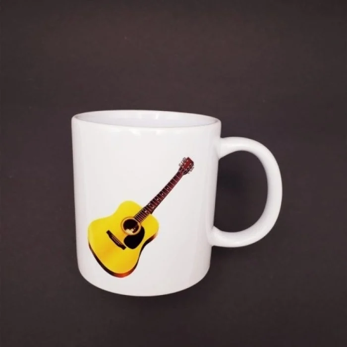 Mey İthalat® Gitar Tasarımlı Seramik Kupa