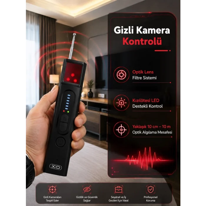 Mey İthalat® Gizli Kamera, GPS ve RF Sinyal Tespit Cihazı