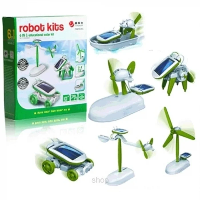Mey İthalat® Güneş Enerjili Robot Oluşturma Seti (6 in 1)