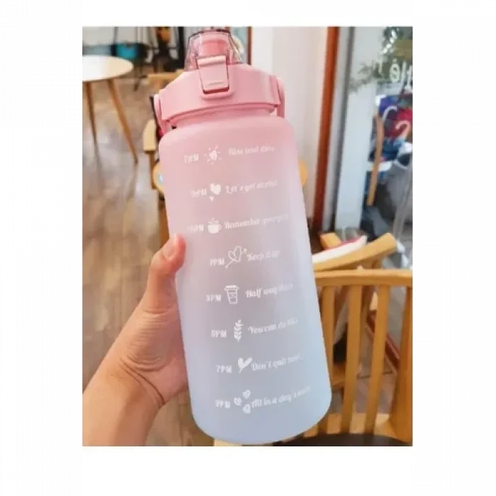 Mey İthalat® Günlük Motivasyon Su Matarası 2 Litre