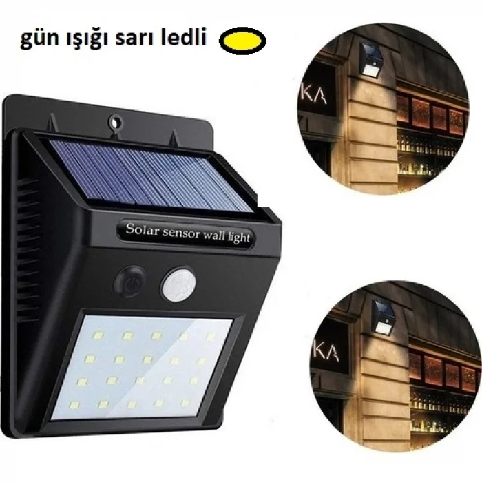 Mey İthalat® Hareket Sensörlü Güneş Enerjili Lamba