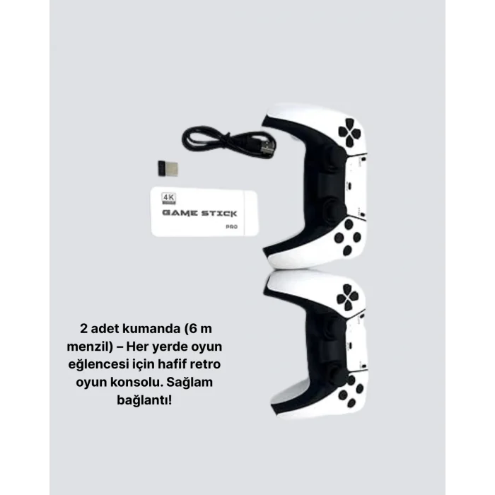 Mey İthalat® HDMI ve Kablosuz Kontrolcülü 20.000 Oyunlu Retro Oyun Konsolu