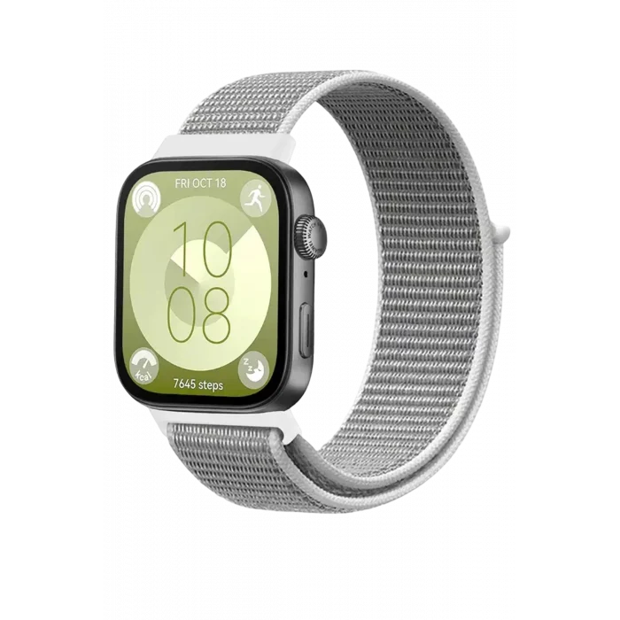 Mey İthalat®  Huawei Fit 4 Hasırlı Cırtcırtlı Kordon - Beyaz