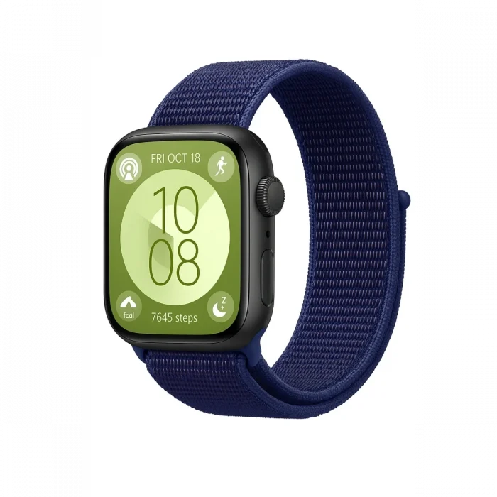 Mey İthalat®  Huawei Fit 4 Hasırlı Cırtcırtlı Kordon - Lacivert-Mürdüm