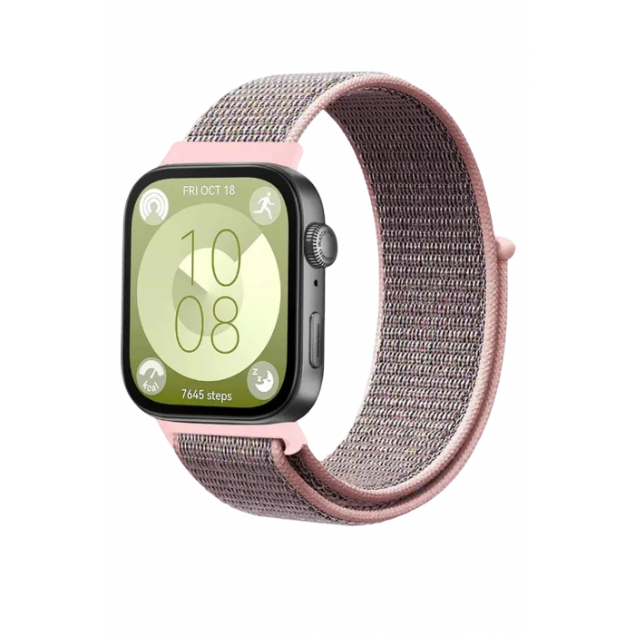Mey İthalat®  Huawei Fit 4 Hasırlı Cırtcırtlı Kordon - Pembe