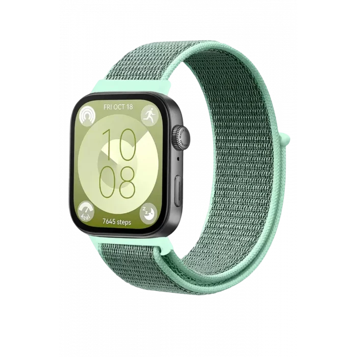 Mey İthalat®  Huawei Fit 4 Hasırlı Cırtcırtlı Kordon - Turkuaz