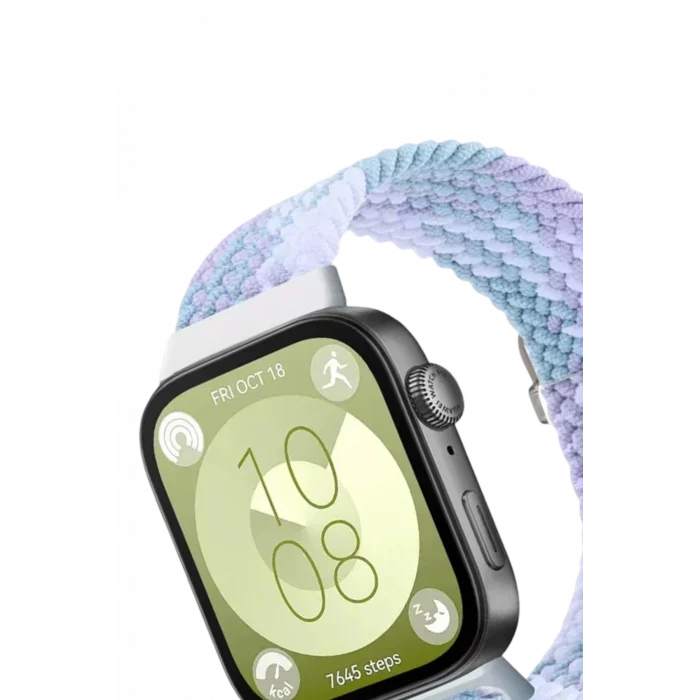 Mey İthalat®  Huawei Fit 4 Star Kordon - Lila-Beyaz