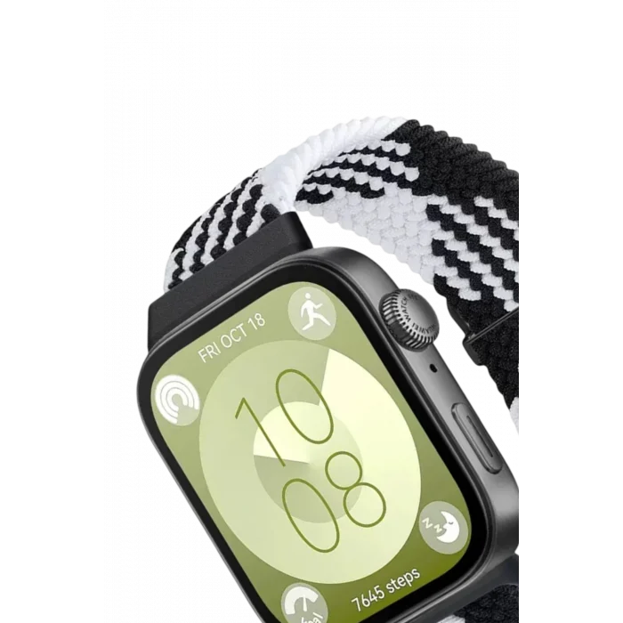 Mey İthalat®  Huawei Fit 4 Star Kordon - Siyah-Beyaz