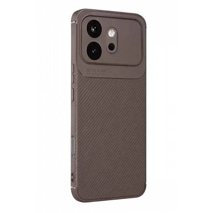 Mey İthalat®  Huawei Honor 600 Auto Focus Karbon Kapak - Gri