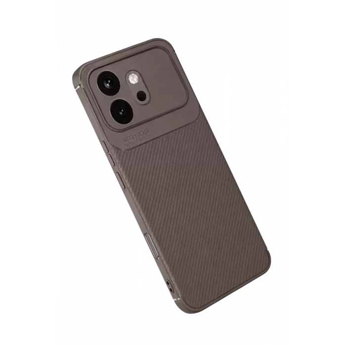Mey İthalat®  Huawei Honor 600 Auto Focus Karbon Kapak - Gri